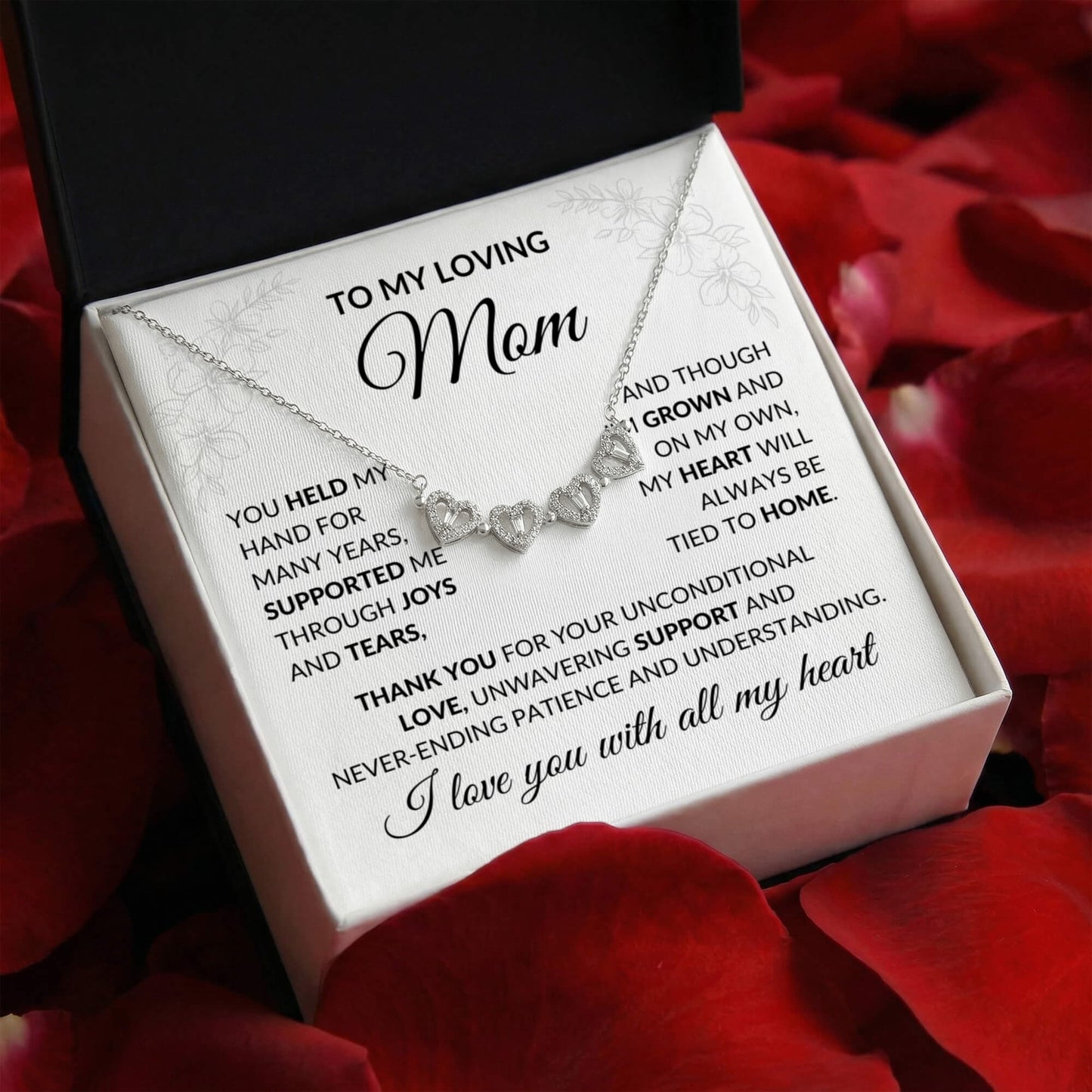 Mom Daughter Clover Heart  Convertible Necklace