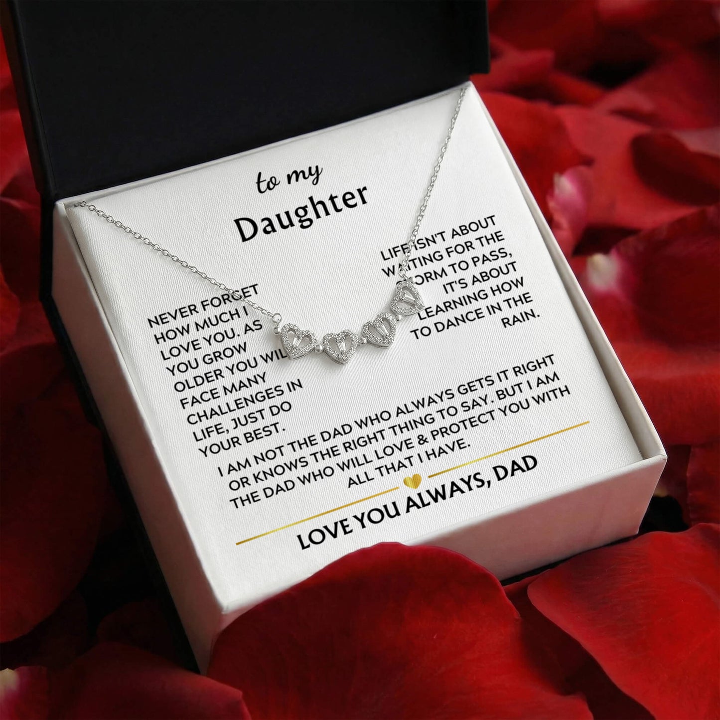 Daughter Clover Heart Convertible Necklace
