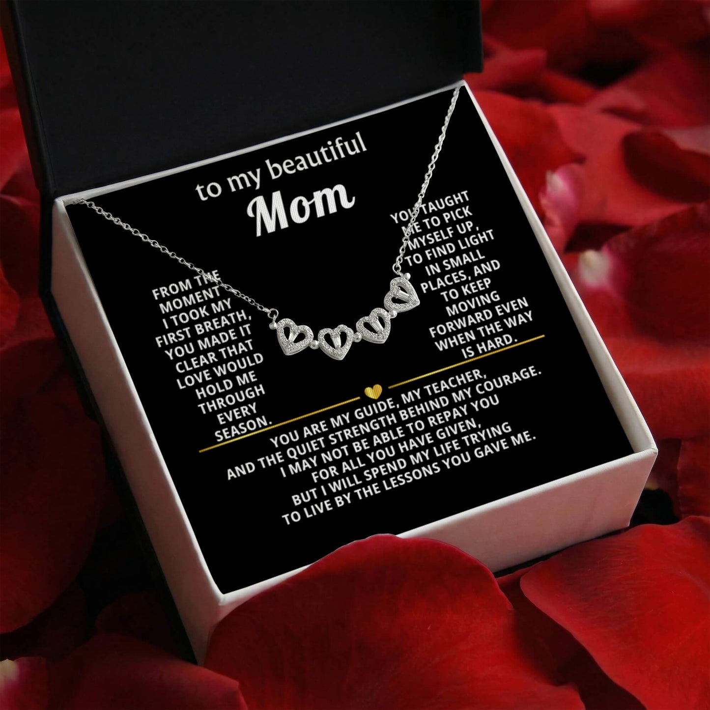 Mom Clover Heart Convertible Necklace