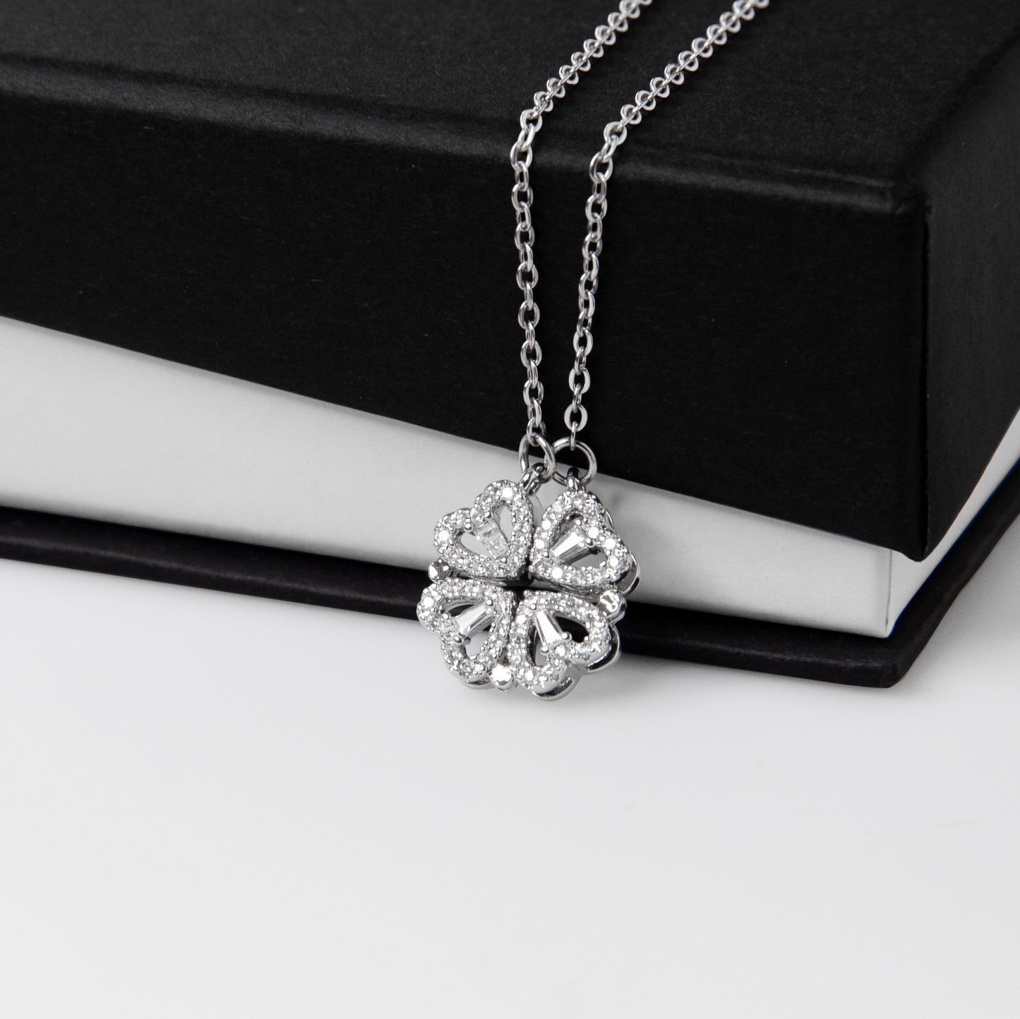 To My Beautiful Daughter  Heart Clover Convertible Necklace