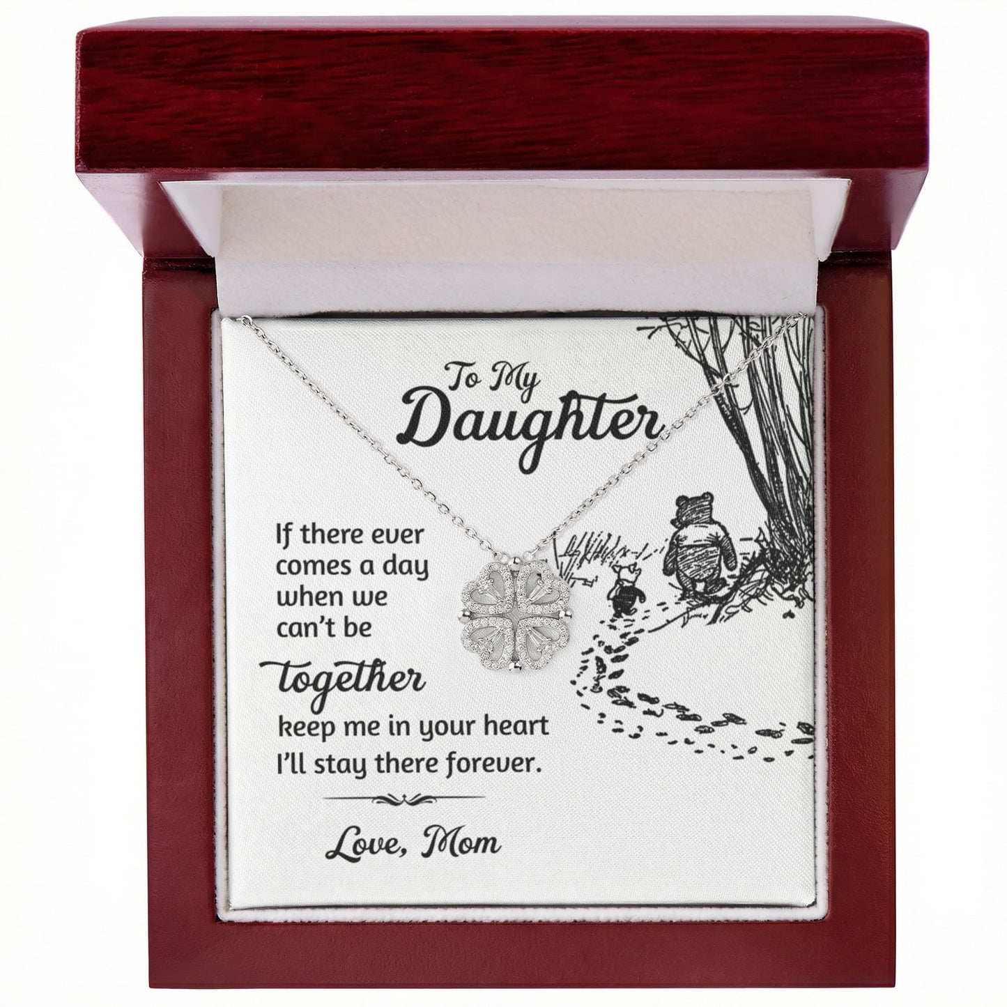 Daughter Clover Convertible Necklace Gift from Mom