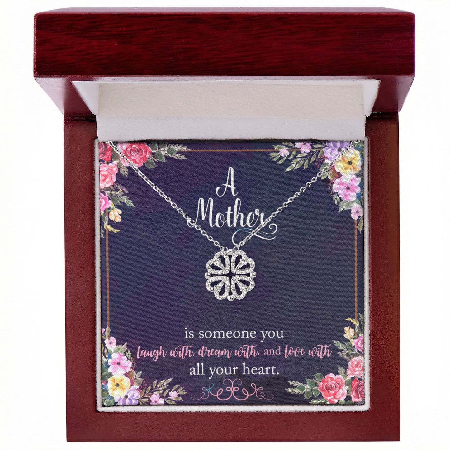 Mother Clover Heart Convertible Necklace