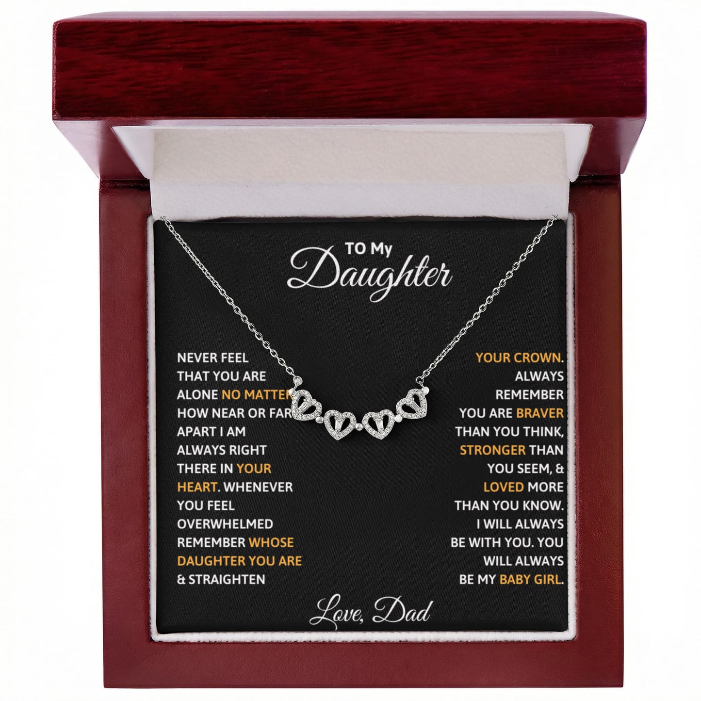 To My Convertible Clover Hearts Necklace
