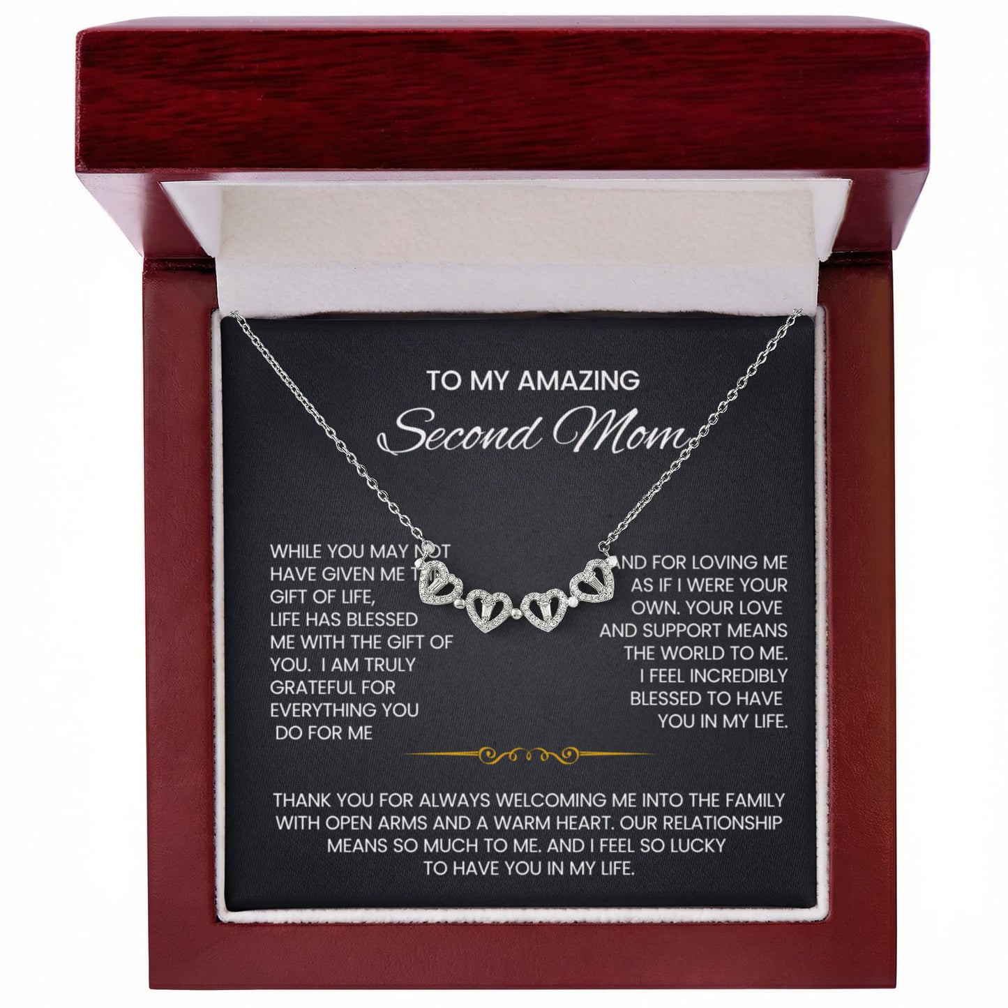 Second Mom Clover Heart Convertible Necklace