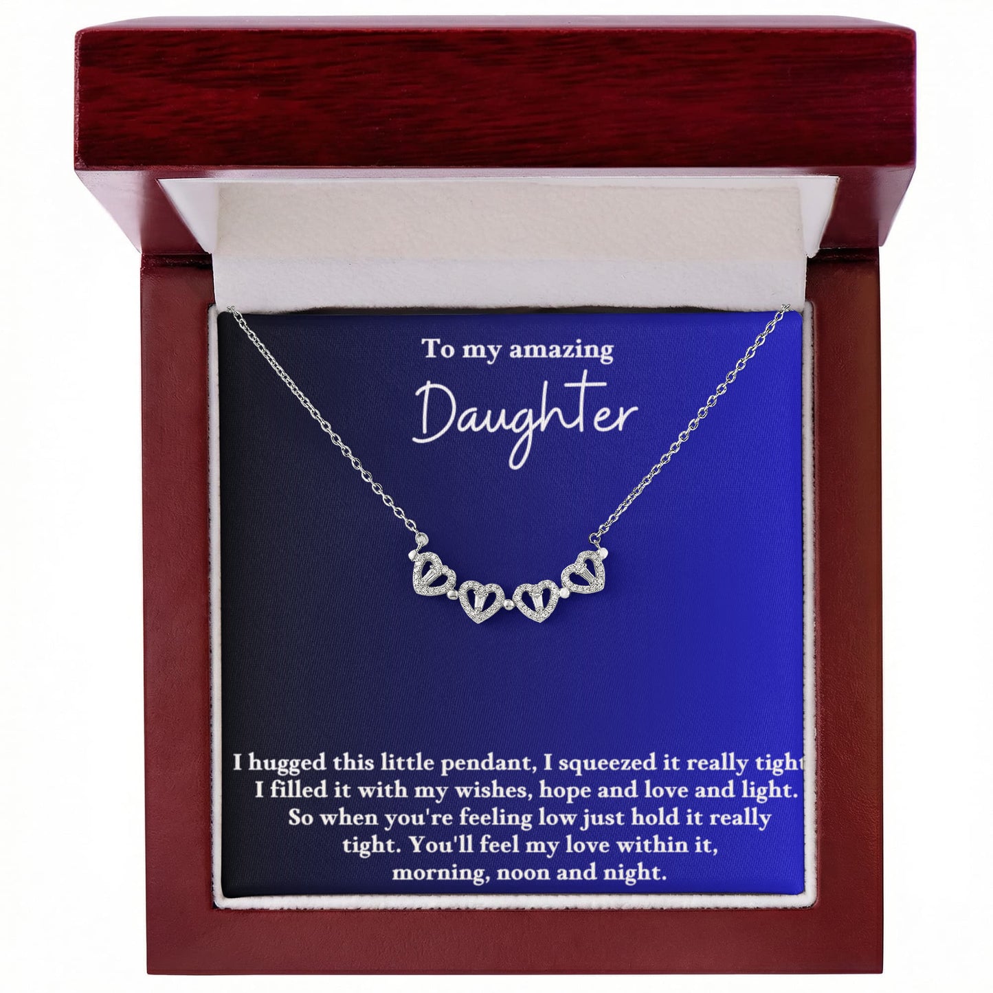 Daughter Clover Heart Convertible Necklace