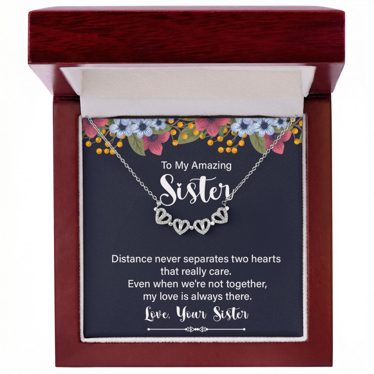 Sister Clover Heart Convertible Necklace