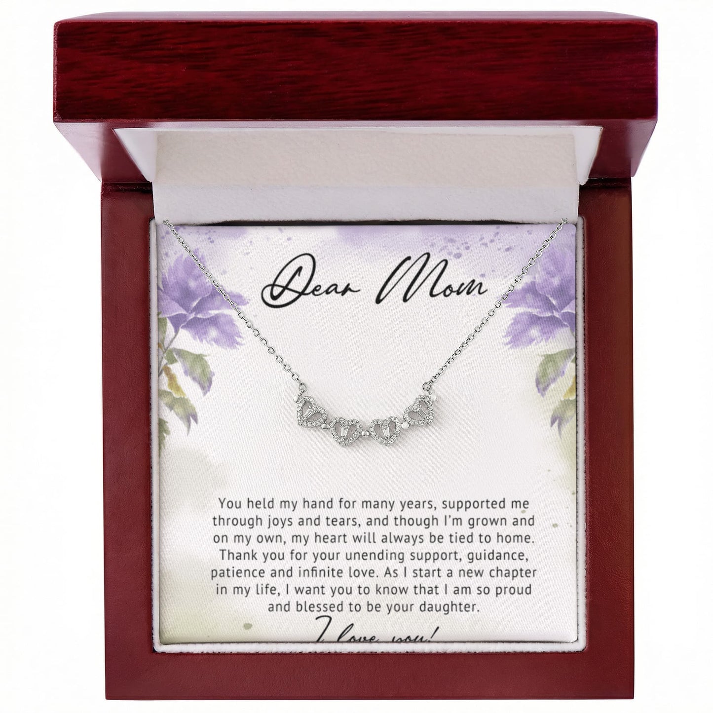 Mom Clover Heart Convertible Necklace