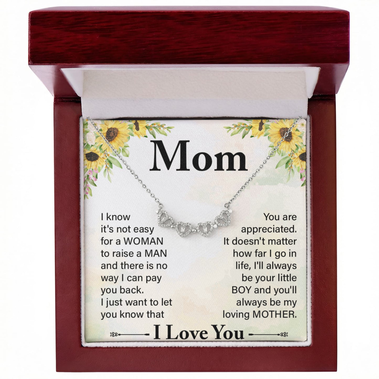 Mom Clover Heart Convertible Necklace