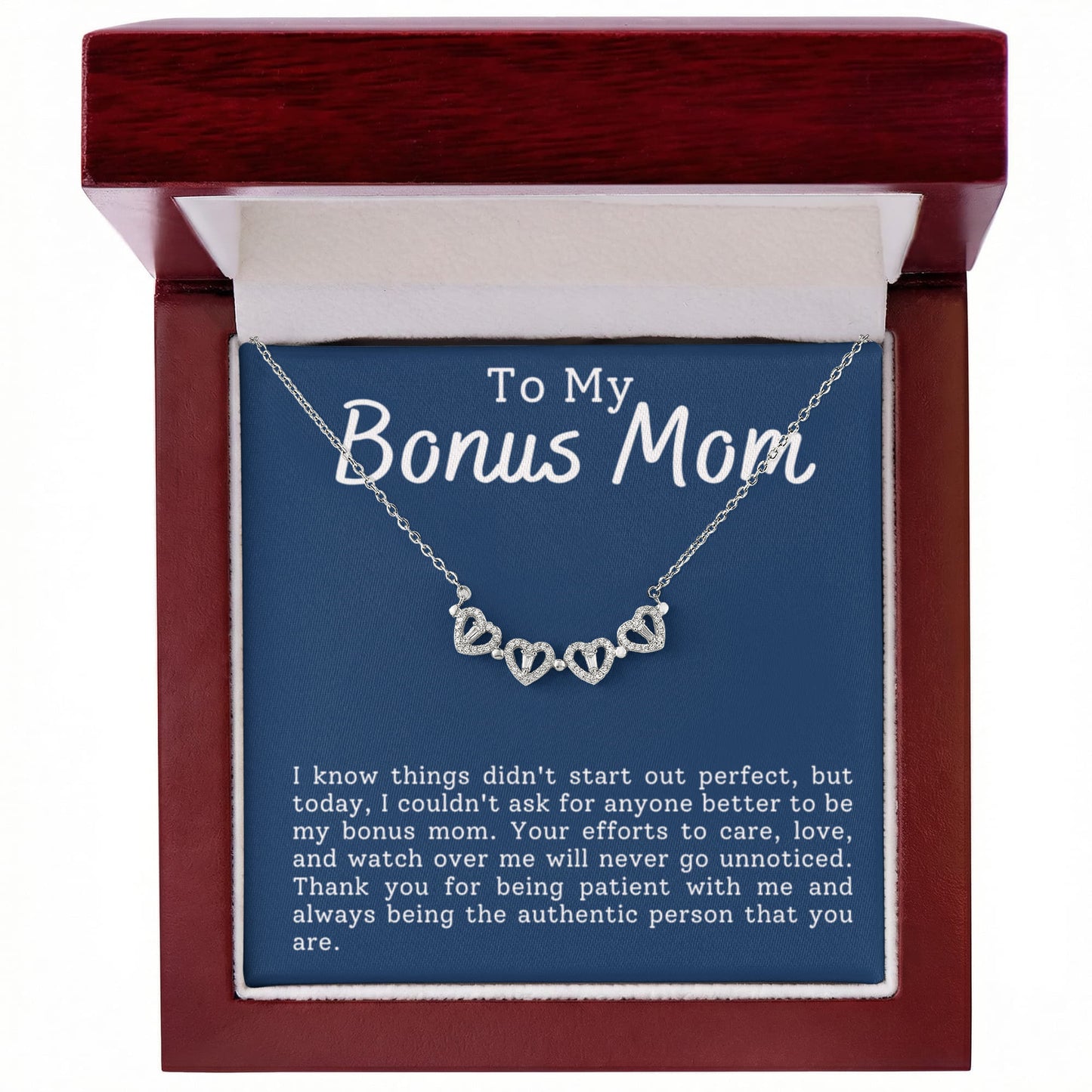 Bonus Daughter Clover Heart Convertible Necklace