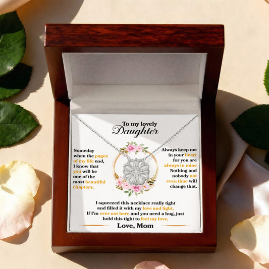 Daughter Heart Clover Convertible Necklace From Mom