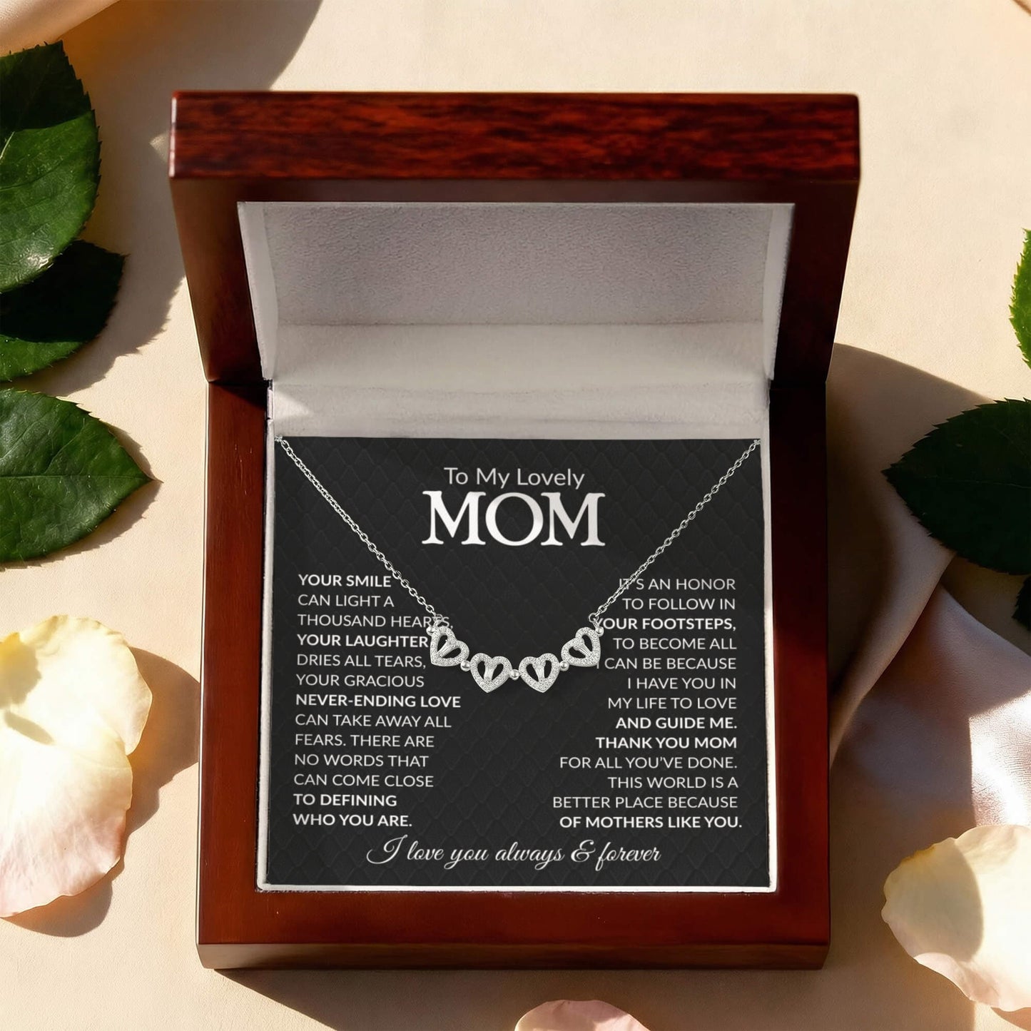 Mom Clover Heart Convertible Necklace