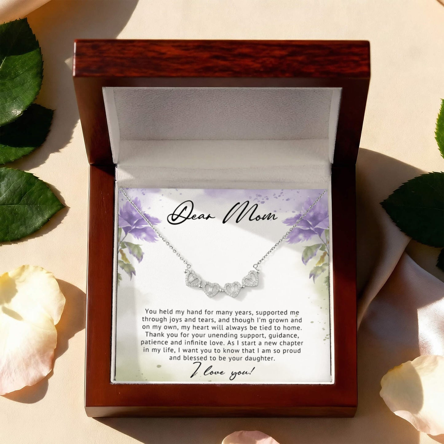 Mom Clover Heart Convertible Necklace