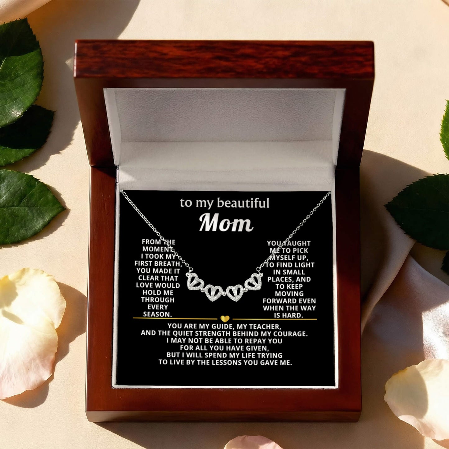 Mom Clover Heart Convertible Necklace