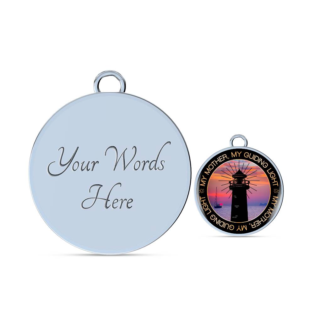 Mother My Guiding Light Engraved Bangle Bracelet-[Heartfelt Family Gift]