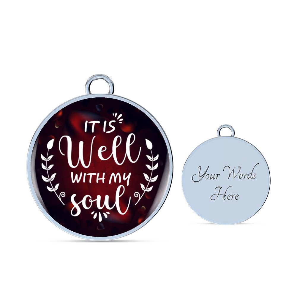 It Is Well With My Soul Engraved Bangle Bracelet-[Heartfelt Family Gift]