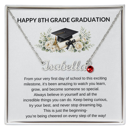 8th Grade Graduation Name Necklace