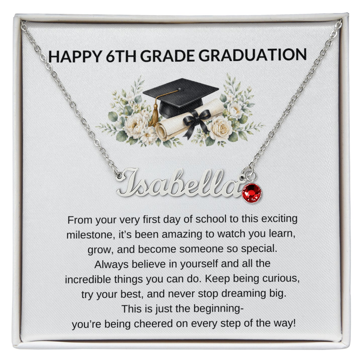 6th Grade Graduation Name Necklace