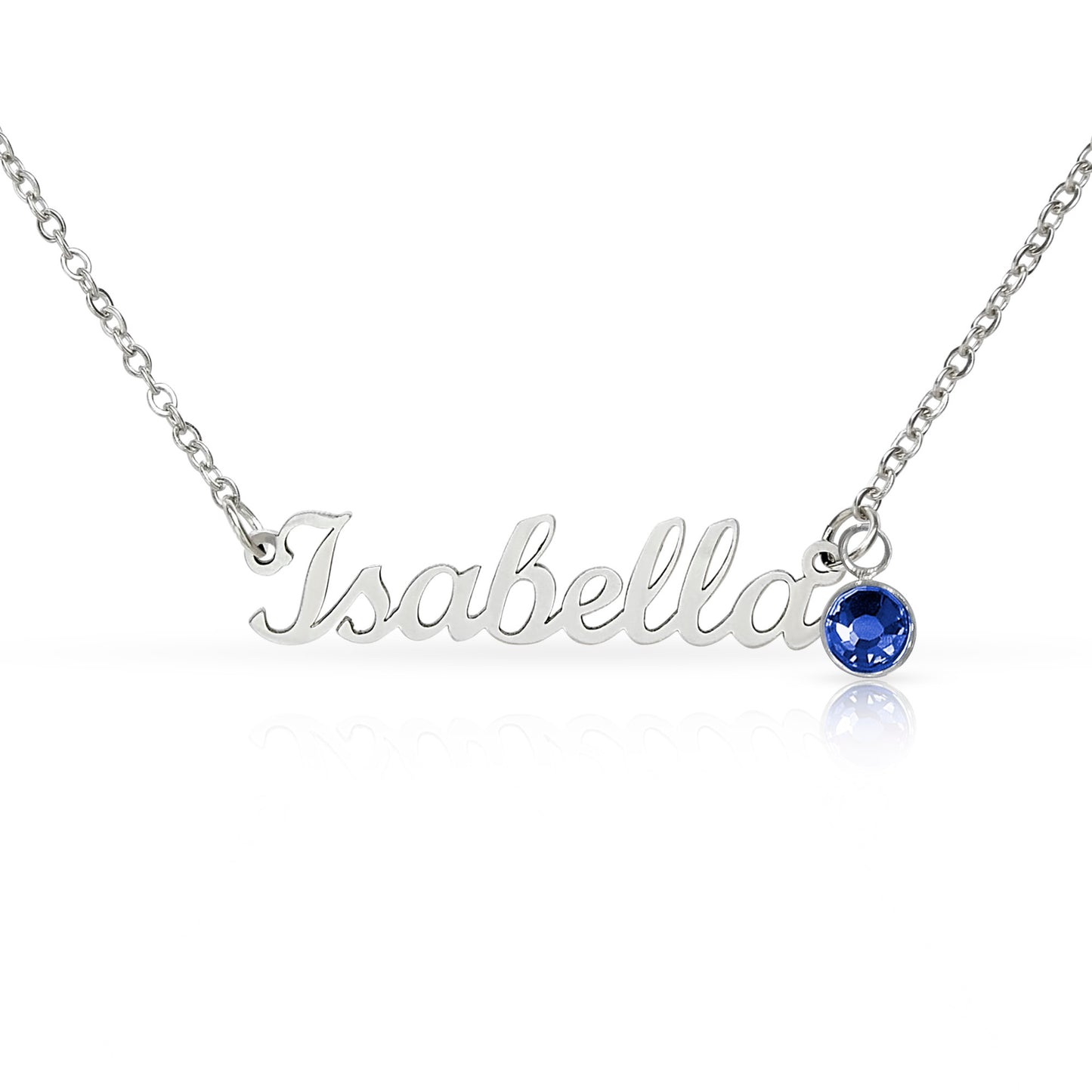 Graduation Birthstone Name Necklace Gift