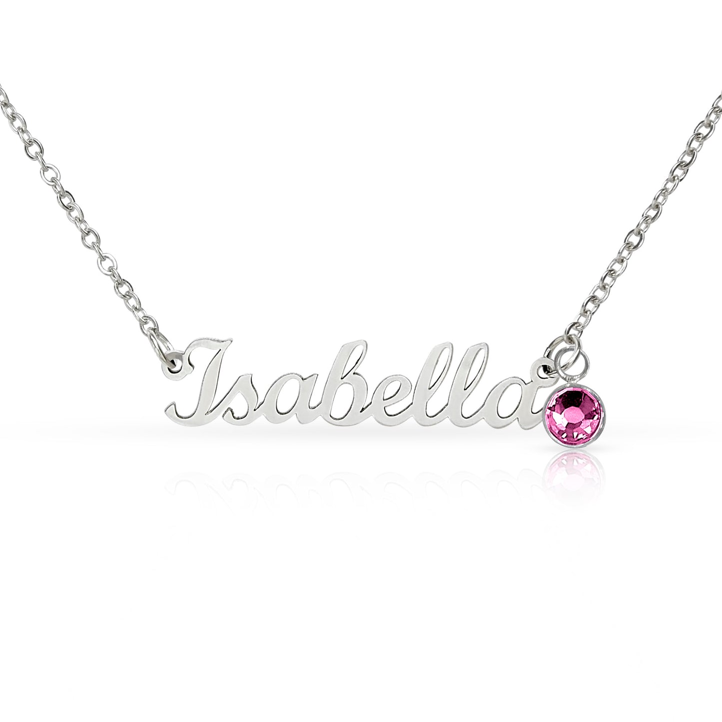 8th Grade Graduation Birthstone Name Necklace