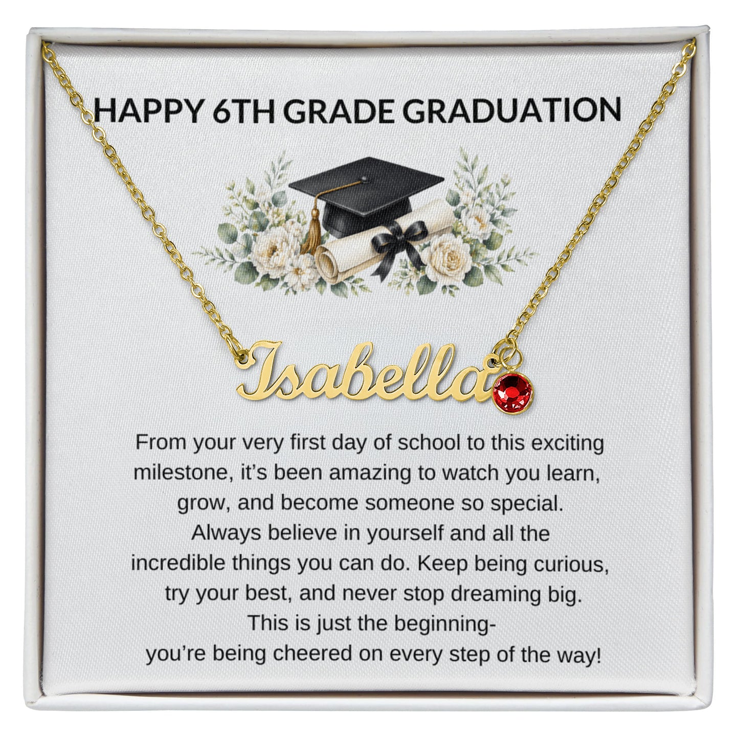 6th Grade Graduation Name Necklace