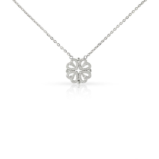 Clover Convertible Magnetic Hearts Necklace