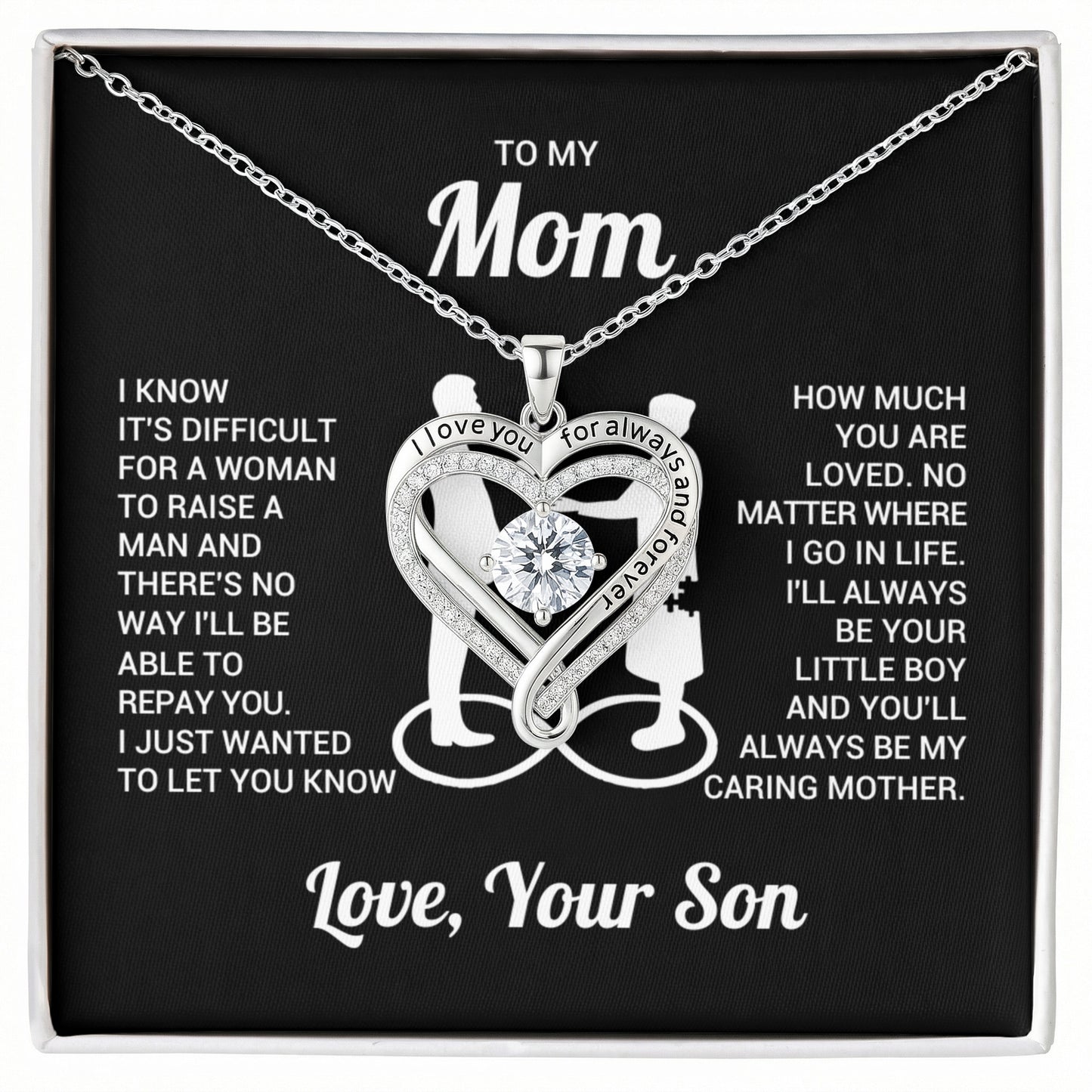 Mom from Son Love You Always Heart Necklace