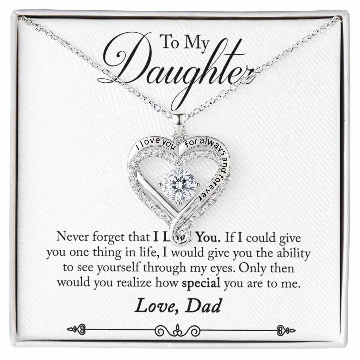 Daughter Love You Always Necklace