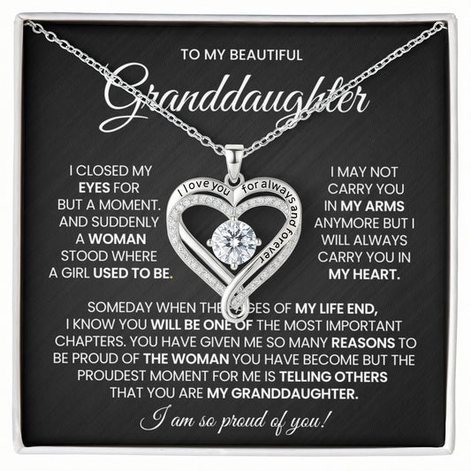 Granddaughter Wife Love You Always Heart Necklace