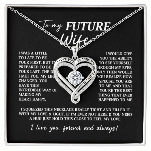 Future Wife Forever & Always Heart Necklace