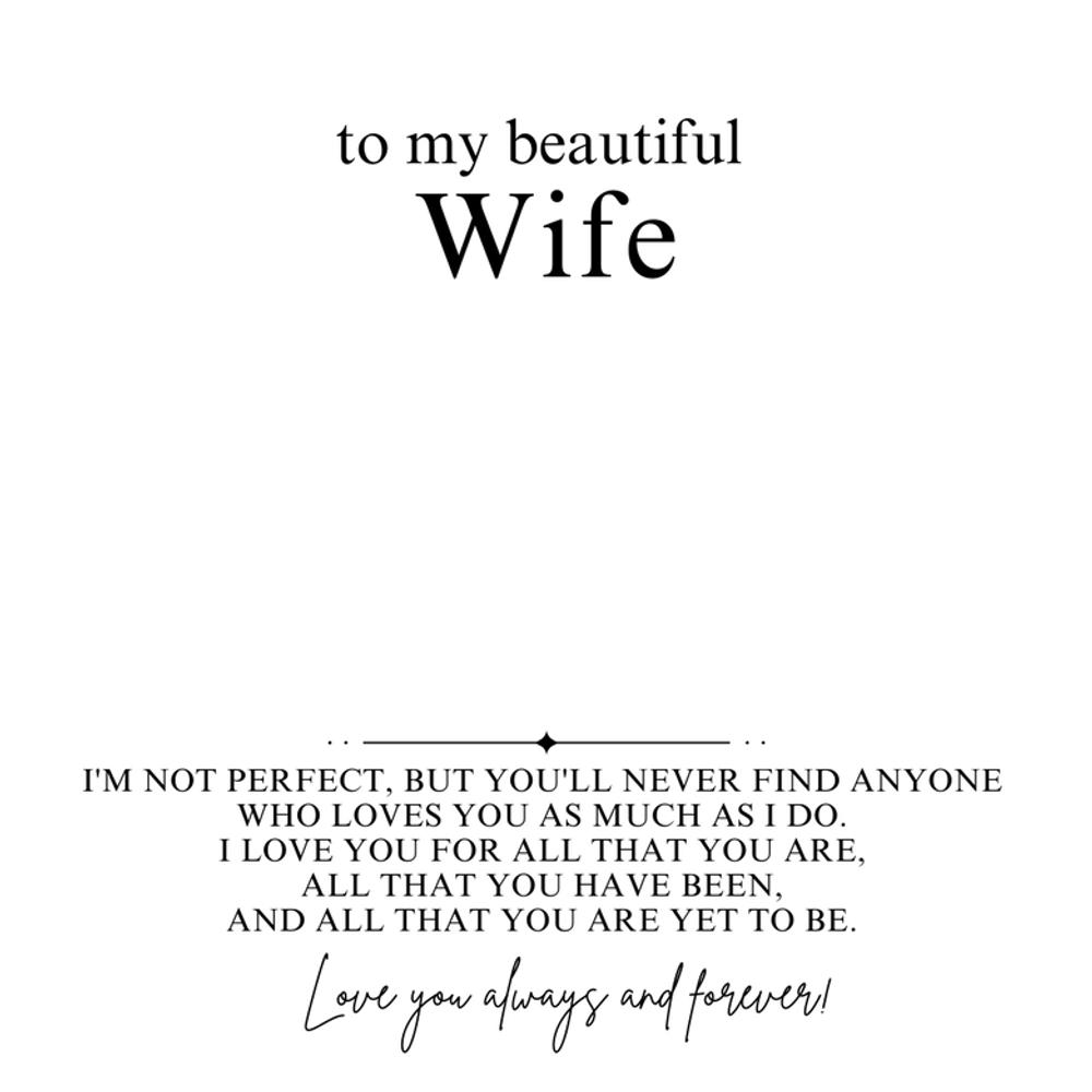 To My Wife Always & Forever Heart Necklace Gift