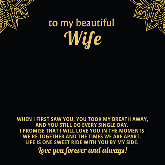 To My Wife Always & Forever Heart Necklace Gift