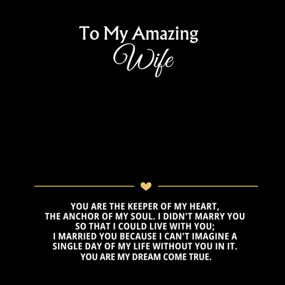 To My Wife Always & Forever Heart Necklace Gift
