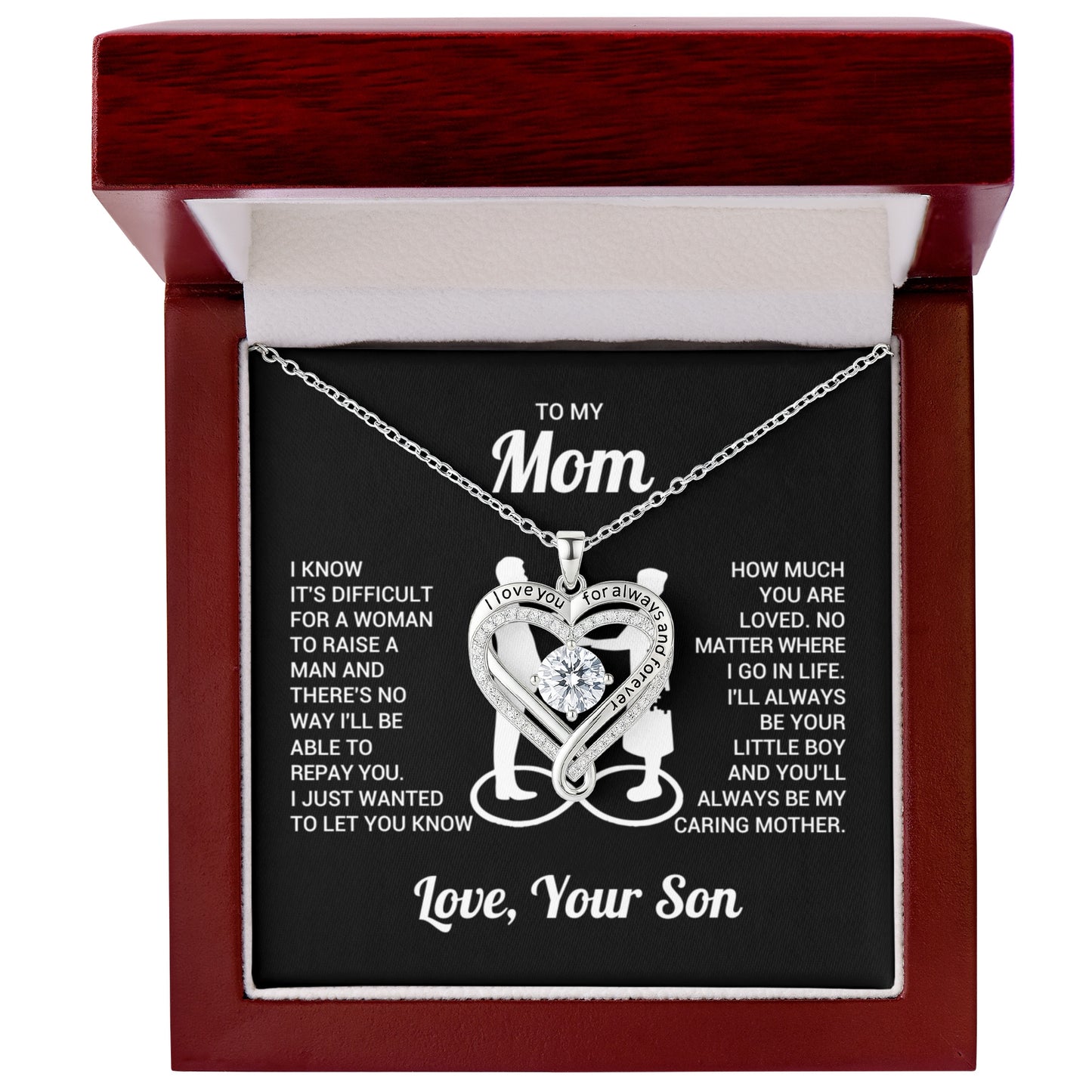 Mom from Son Love You Always Heart Necklace