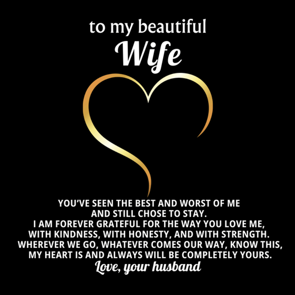 To My Wife Always & Forever Heart Necklace Gift