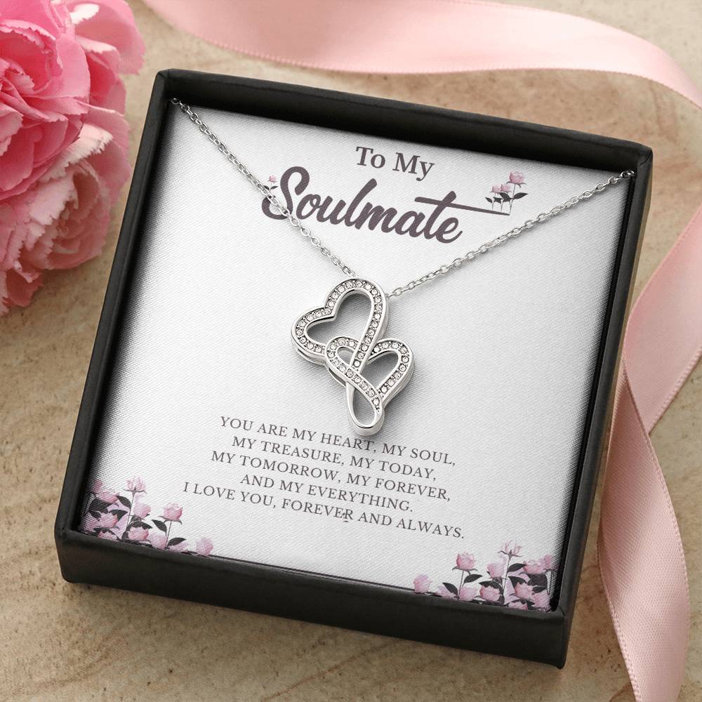 Soulmate Heart to Heart Necklace Gift-[Heartfelt Family Gift]