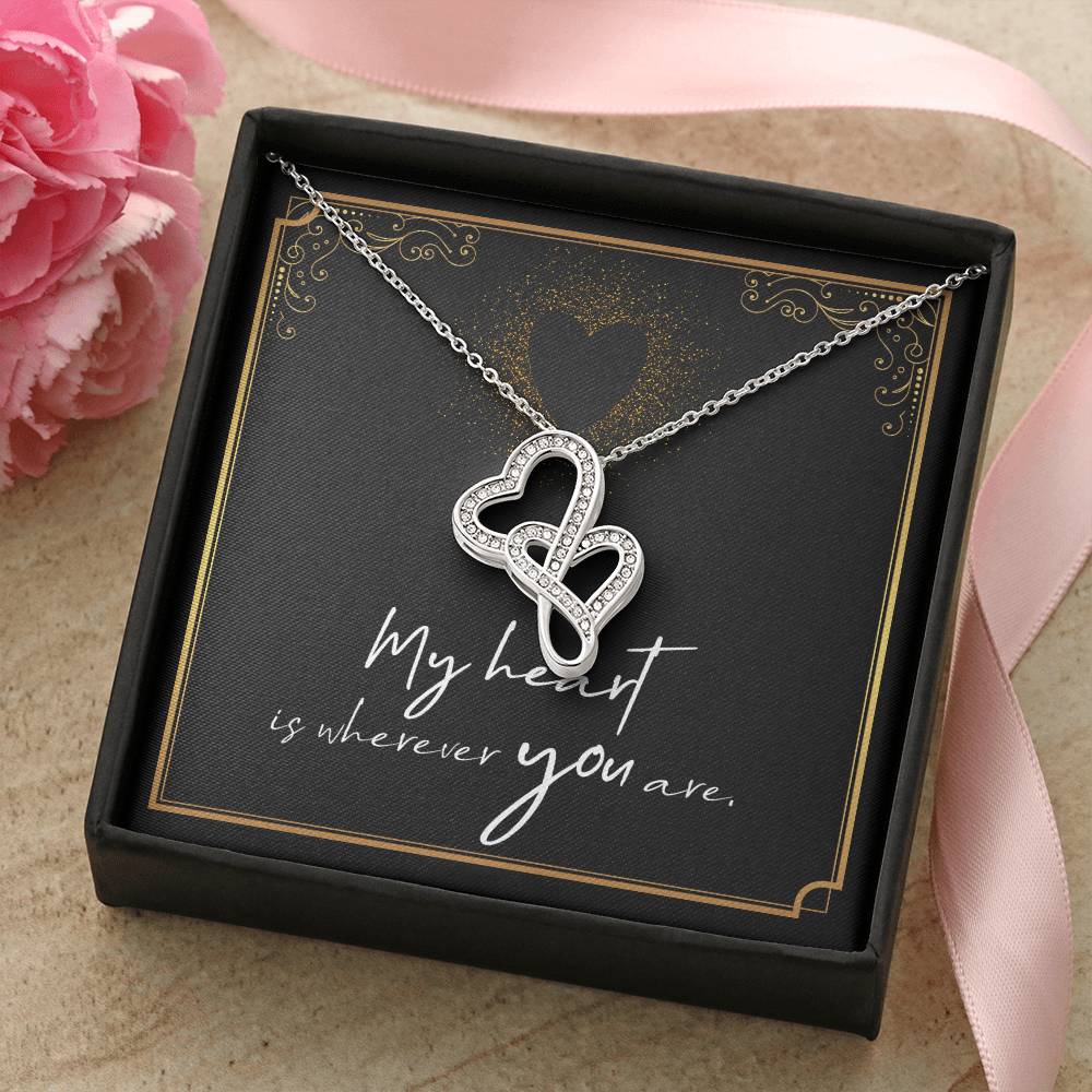 Soulmate Double Heart Necklace Gift-[Heartfelt Family Gift]