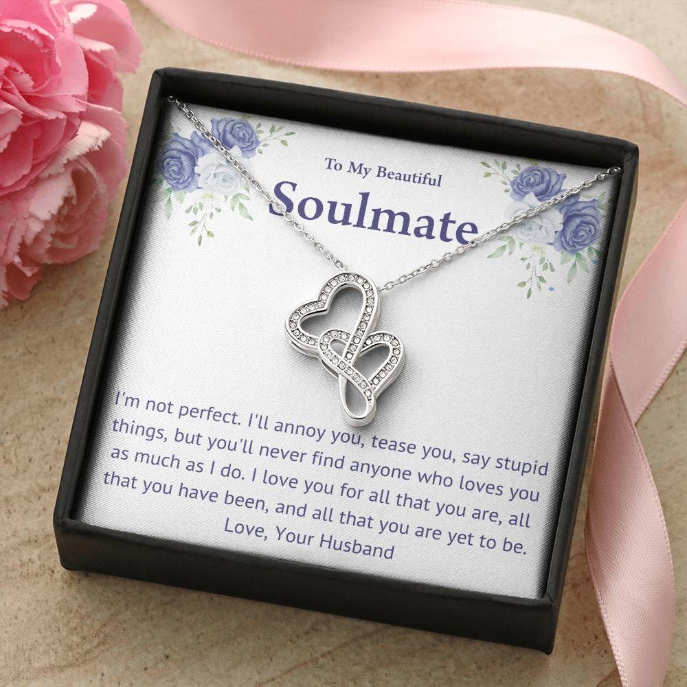 Soulmate Heart to Heart Necklace Gift-[Heartfelt Family Gift]