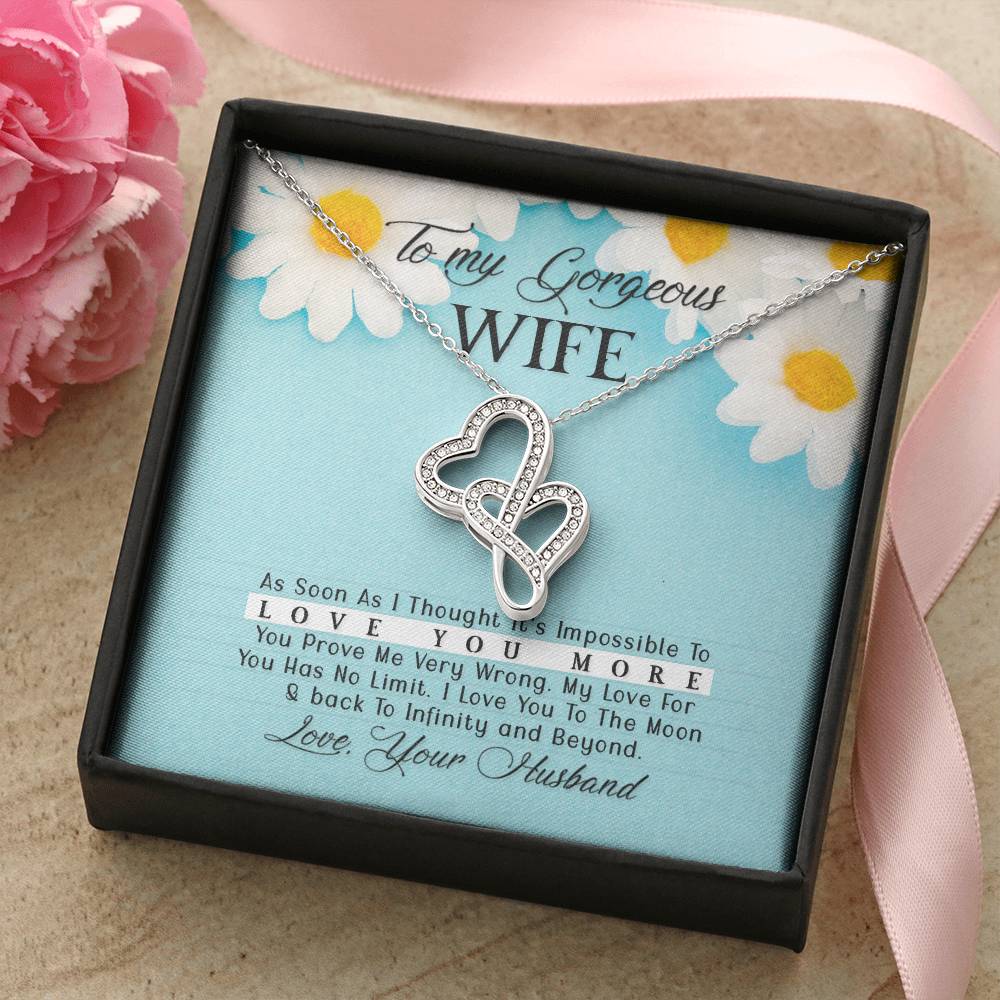 To my gorgeous wife- Ae heart to heart necklace-[Heartfelt Family Gift]