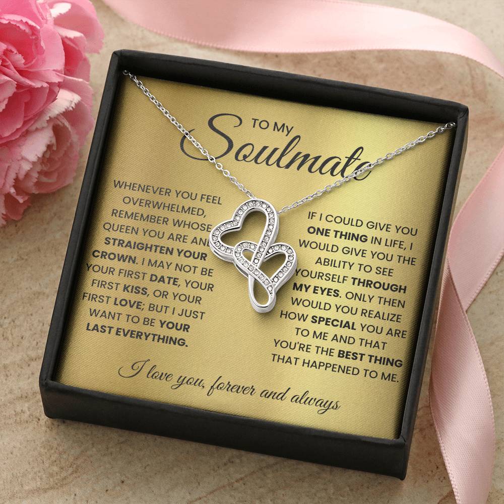 Soulmate Heart-to-Heart Necklace-[Heartfelt Family Gift]
