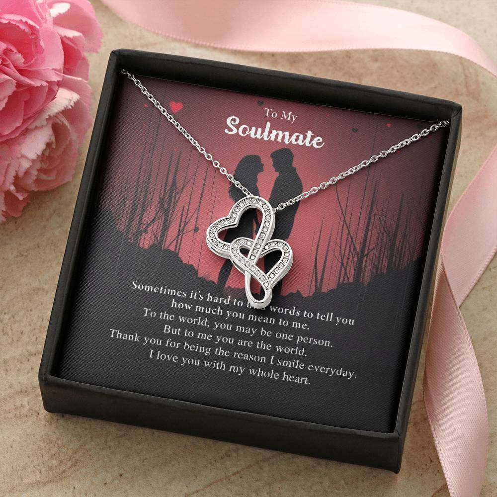 Soulmate Heart to Heart Necklace Gift-[Heartfelt Family Gift]