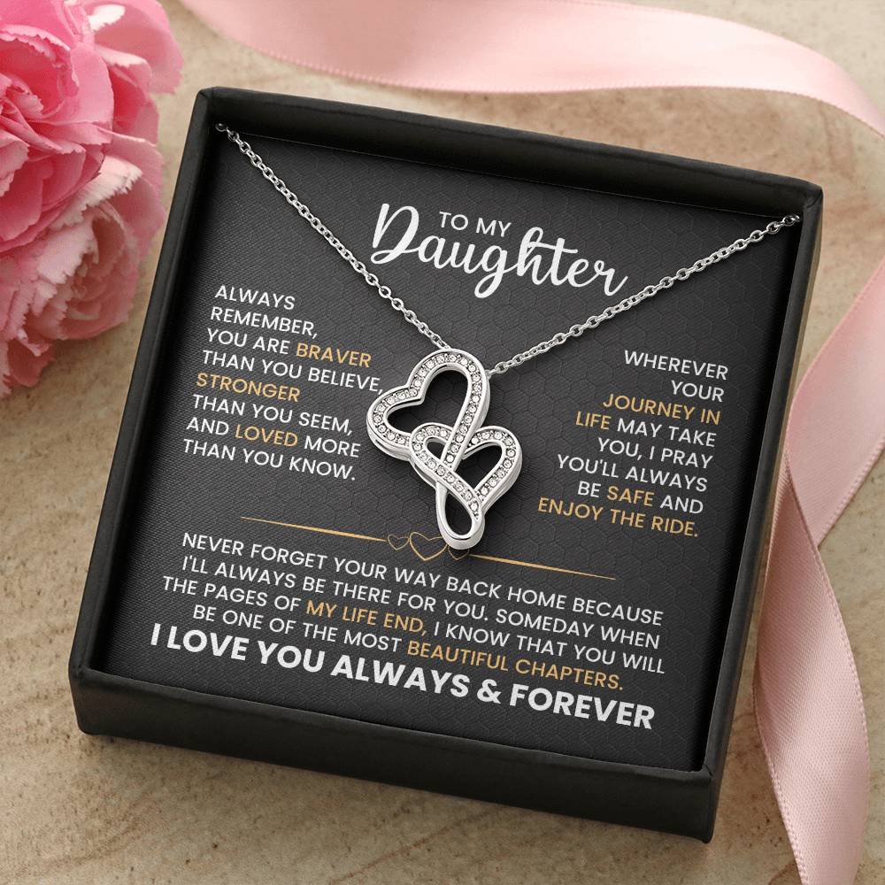 Daughter Hearts Necklace Gift