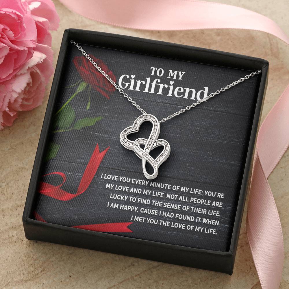 To My Girlfriend - e heart to heart necklace-[Heartfelt Family Gift]