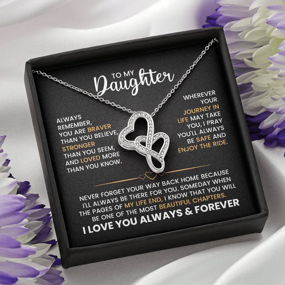 Daughter Hearts Necklace Gift