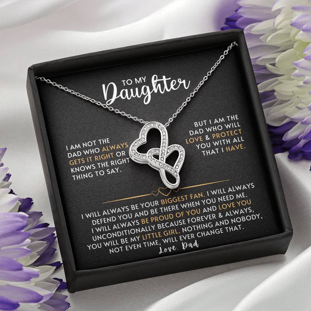 Daughter Hearts Necklace Gift from Dad