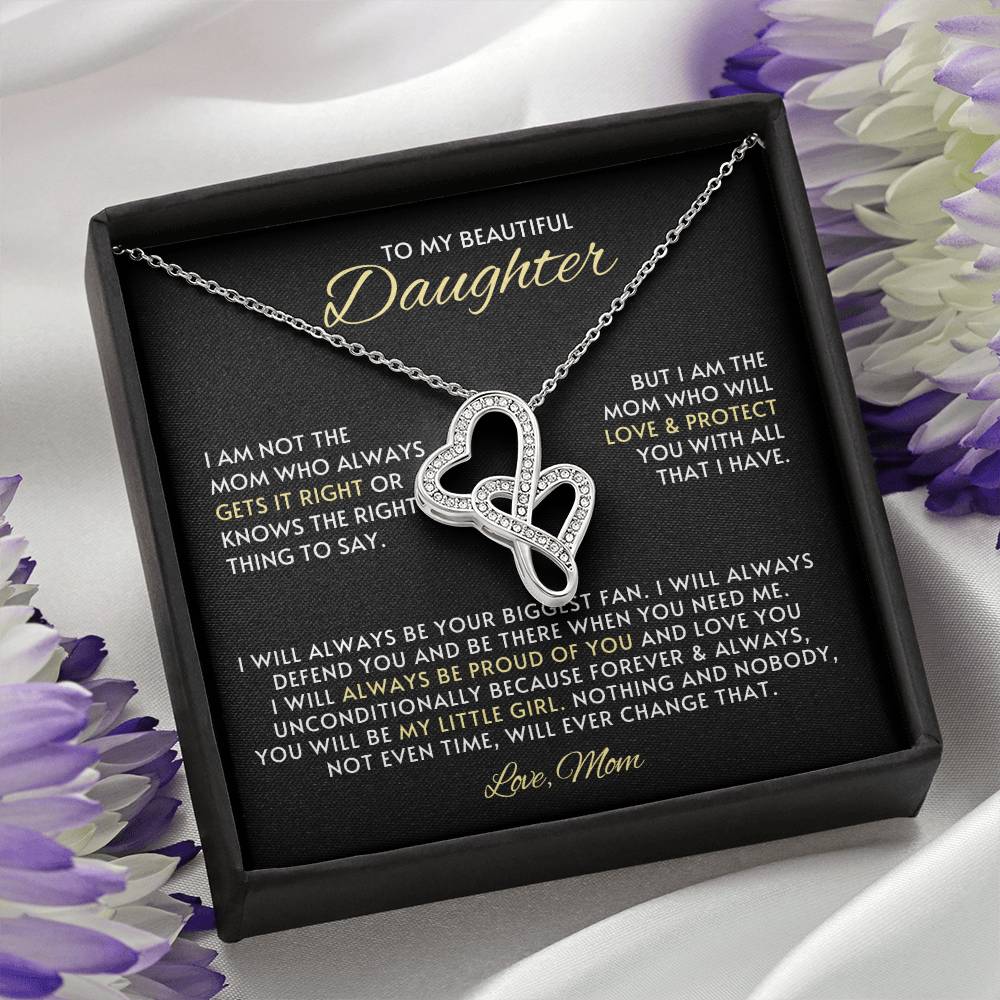 Daughter Hearts Necklace Gift from Mom