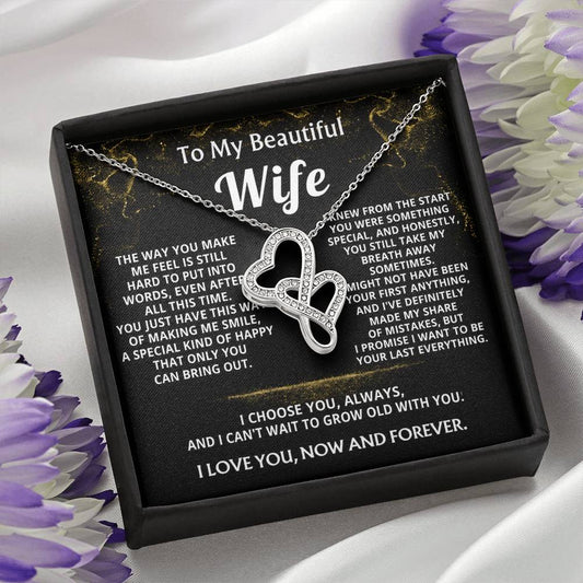 To My Wife Everlasting Love Necklace - I choose you, always and forever.