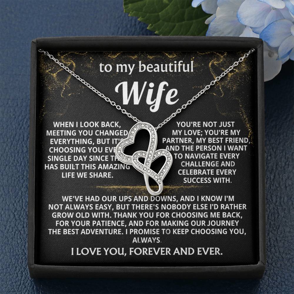 To My Wife, I choose you, always and forever. — [Lux] - Heart-to-Heart Pendant Necklace