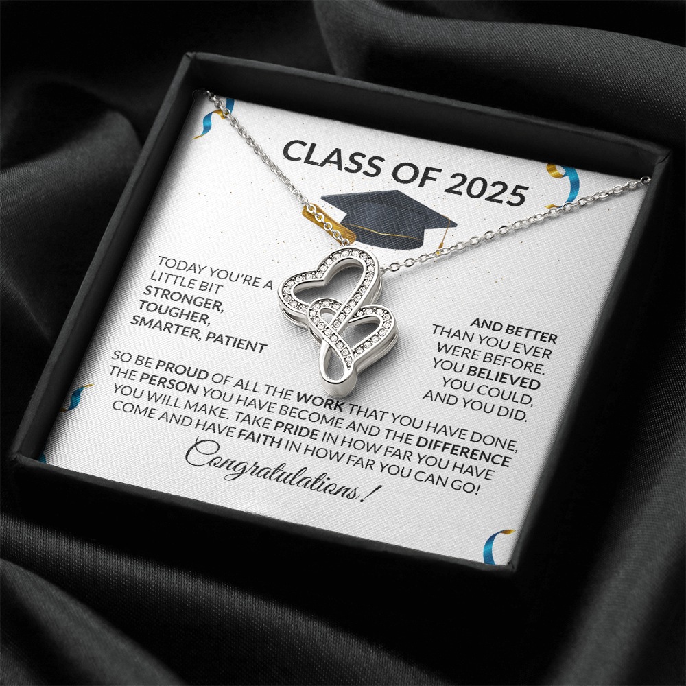 Class of 2025  Graduation Gift Necklace Heart to Heart-[Heartfelt Family Gift]