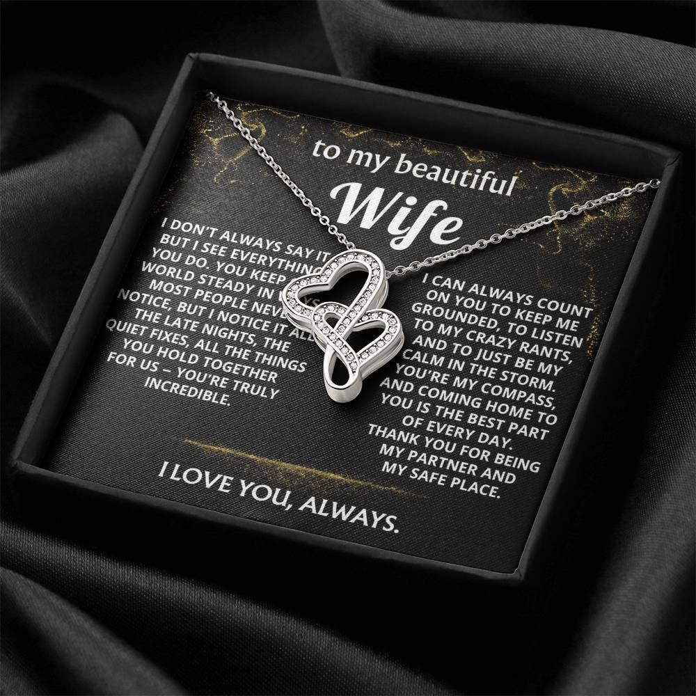 To My Wife Everlasting Love Necklace Gift -You Are My compass.