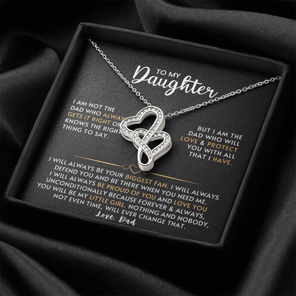 Daughter Hearts Necklace Gift from Dad